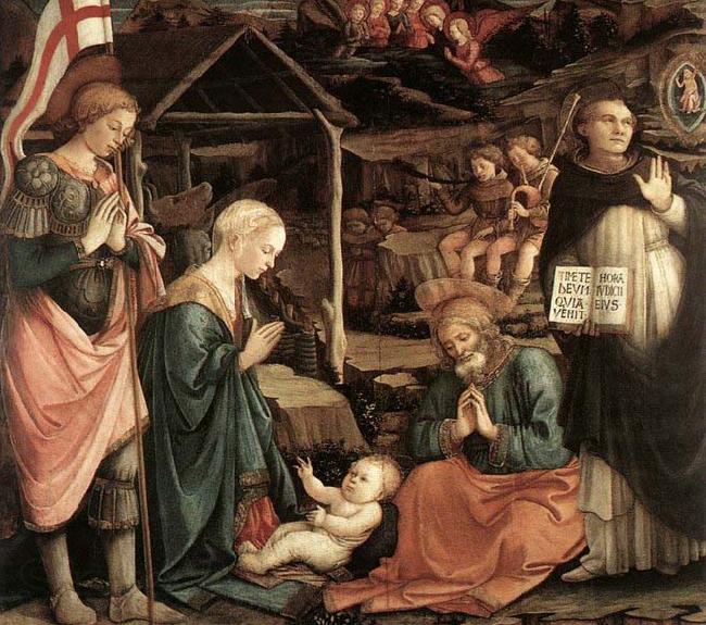 Fra Filippo Lippi Adoration of the Child with Saints Norge oil painting art